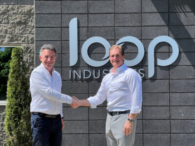 Franck Leroy, Presidente de la Región Gran Este, visita las instalaciones de Loop Industries en Terrebonne