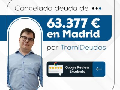 TramiDeudas cancela 63.377€ en Madrid con la Ley de Segunda Oportunidad