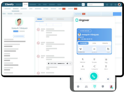 Ringover se integra con el CRM de Clientify para mejorar el contact center de pymes y startups