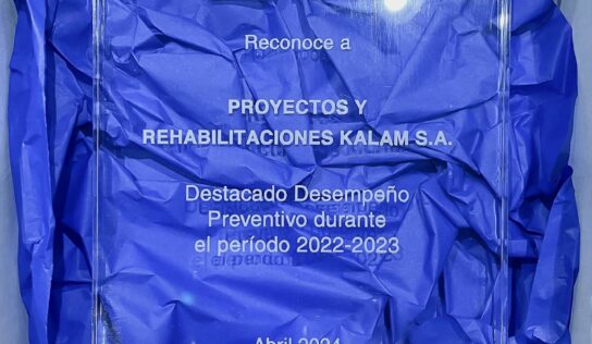 KALAM Chile recibe el reconocimiento ‘Destacado Desempeño Preventivo durante el periodo 2022-2023’