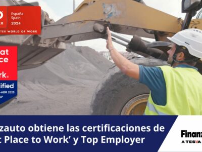 Finanzauto obtiene las certificaciones de ‘Great Place to Work’ y Top Employer