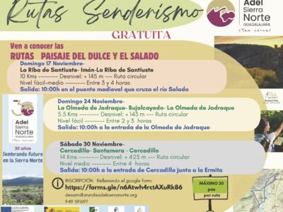 ADEL presenta las tres rutas senderistas señalizadas en el territorio de la candidatura a Patrimonio Mundial