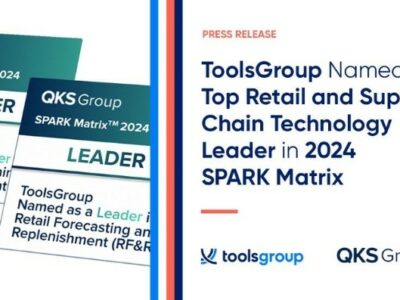 ToolsGroup es reconocido como líder tecnológico por QKS Group en SPARK Matrix™ 2024